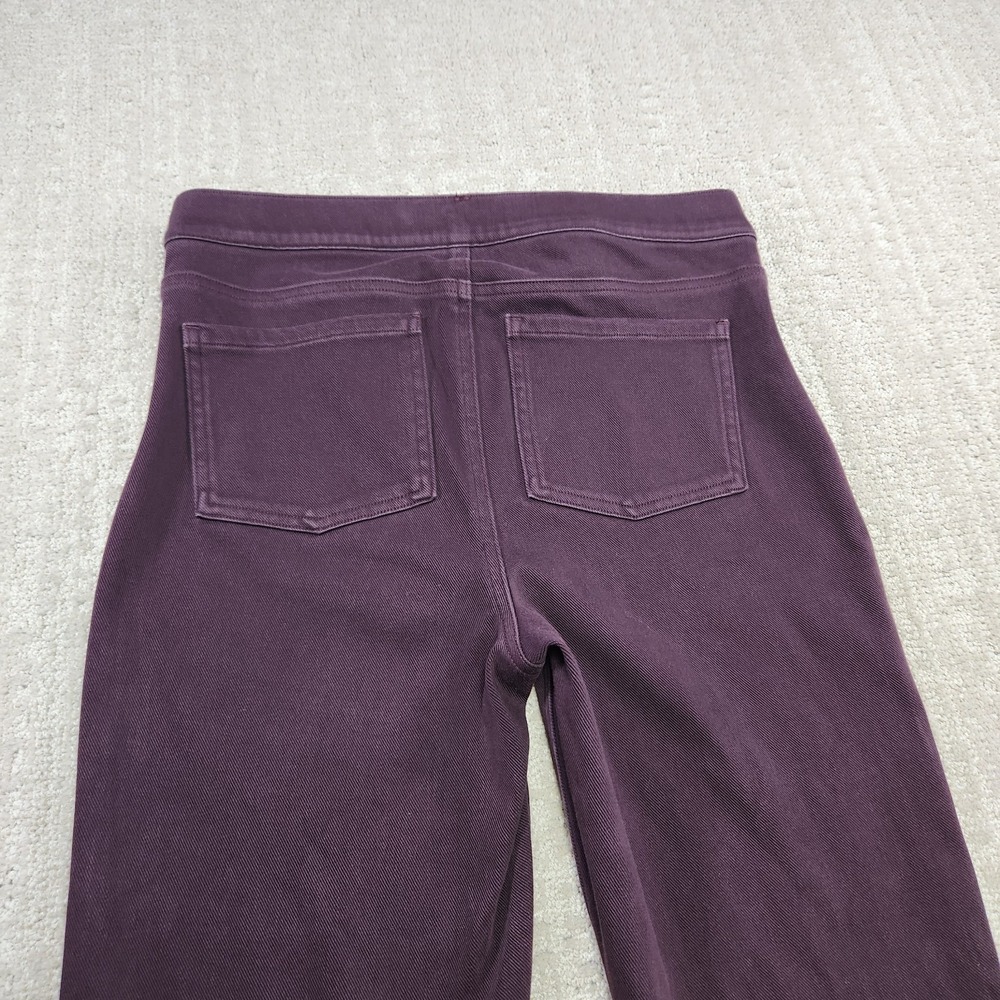 Spanx Pants Women Large Jean-ish Leggings Hi Rise Stretch Shapewear Maroon - Picture 10 of 12